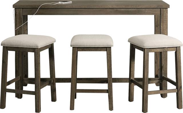 Ampezo Gray Bar Table with Stools - Thumbnail - Image 2