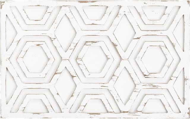 Amreheim White Wooden Wall Art with Pattern - Thumbnail - Image 4