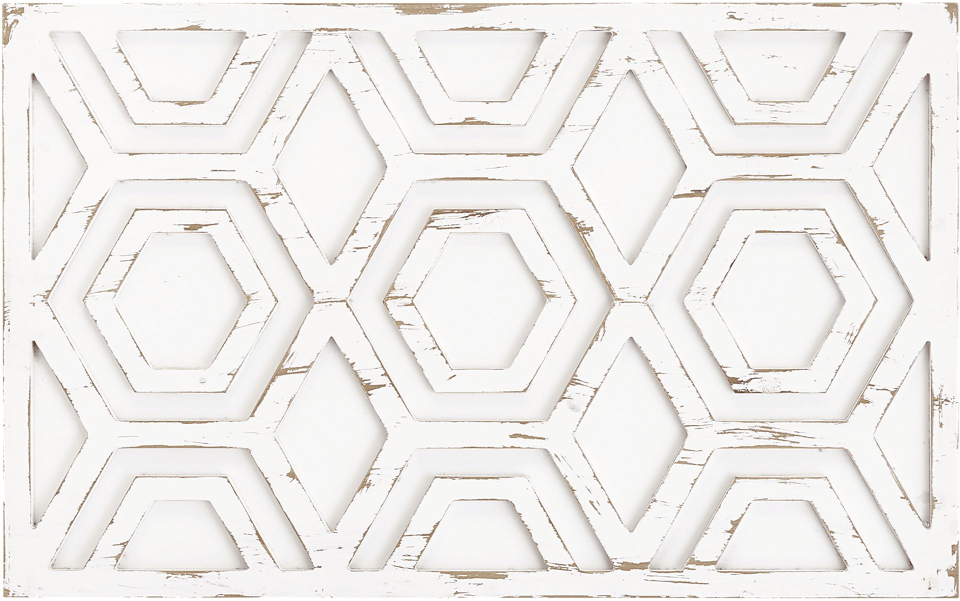 Amreheim White Wooden Wall Art with Pattern - Image 4