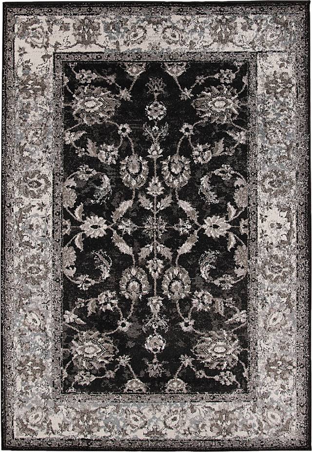Amshall Black 5' x 7'6 Rug - Thumbnail - Image 1