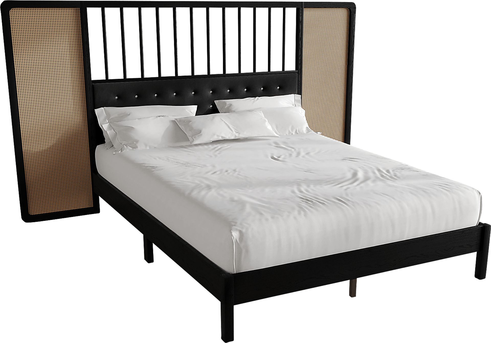 Amynus Black King Bed with Nightstands - Image 17