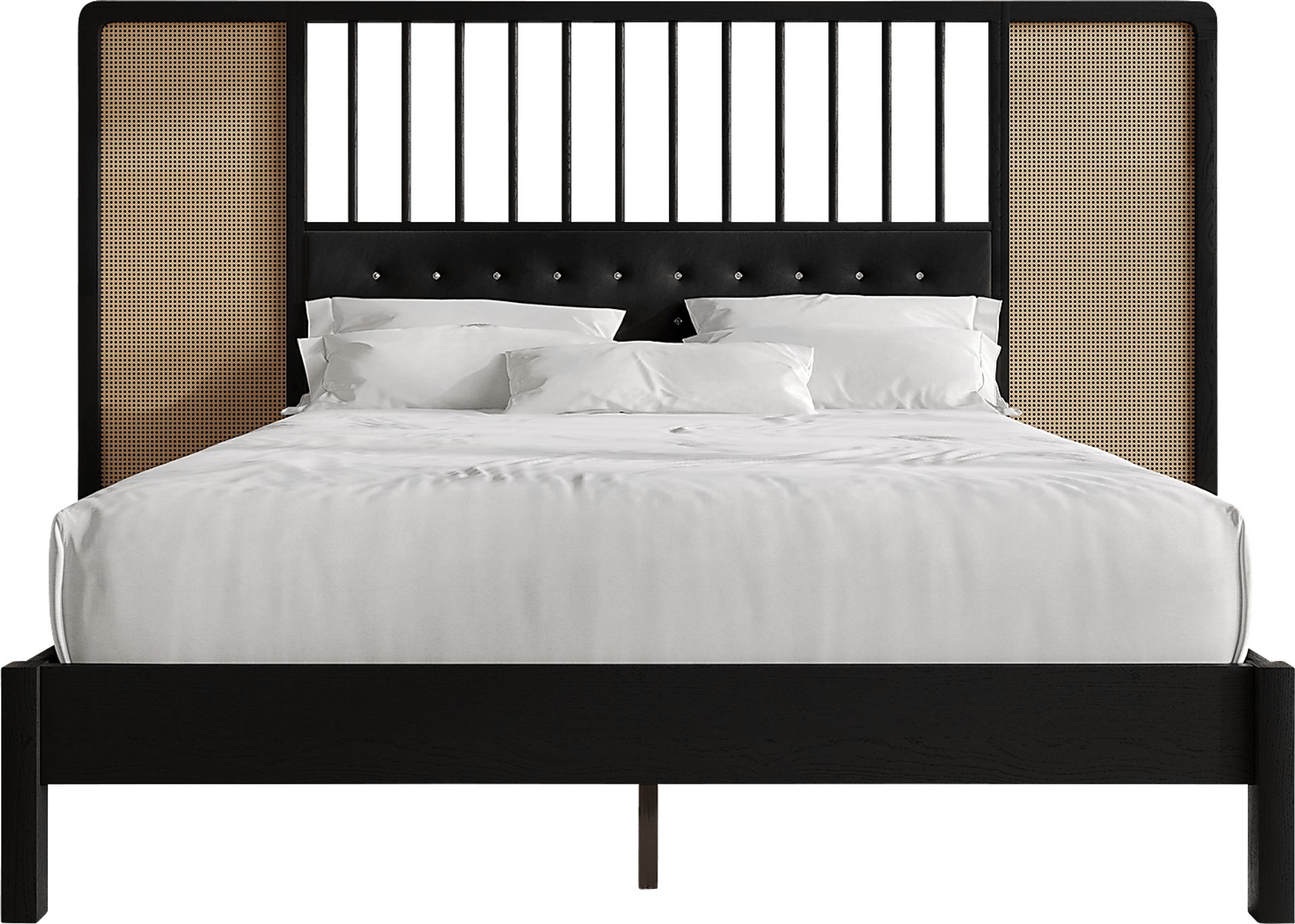 Amynus Black King Bed with Nightstands - Image 18