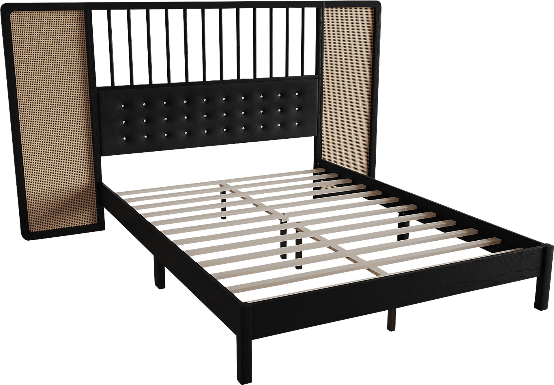 Amynus Black King Bed with Nightstands - Image 19