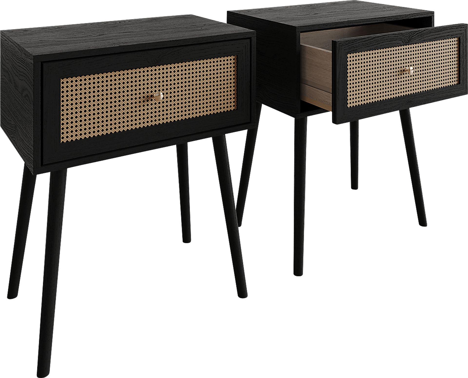 Amynus Black King Bed with Nightstands - Image 7
