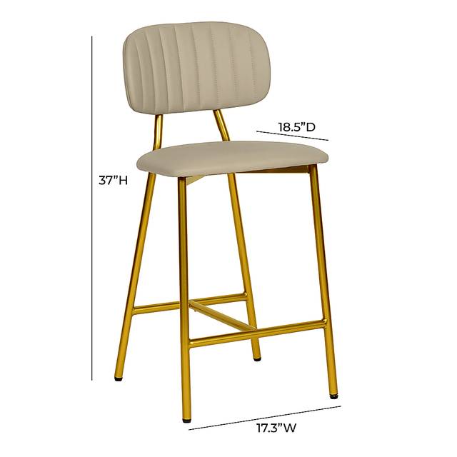 Ana Lee Beige Counter Stool, Set of 2 - Thumbnail - Image 6