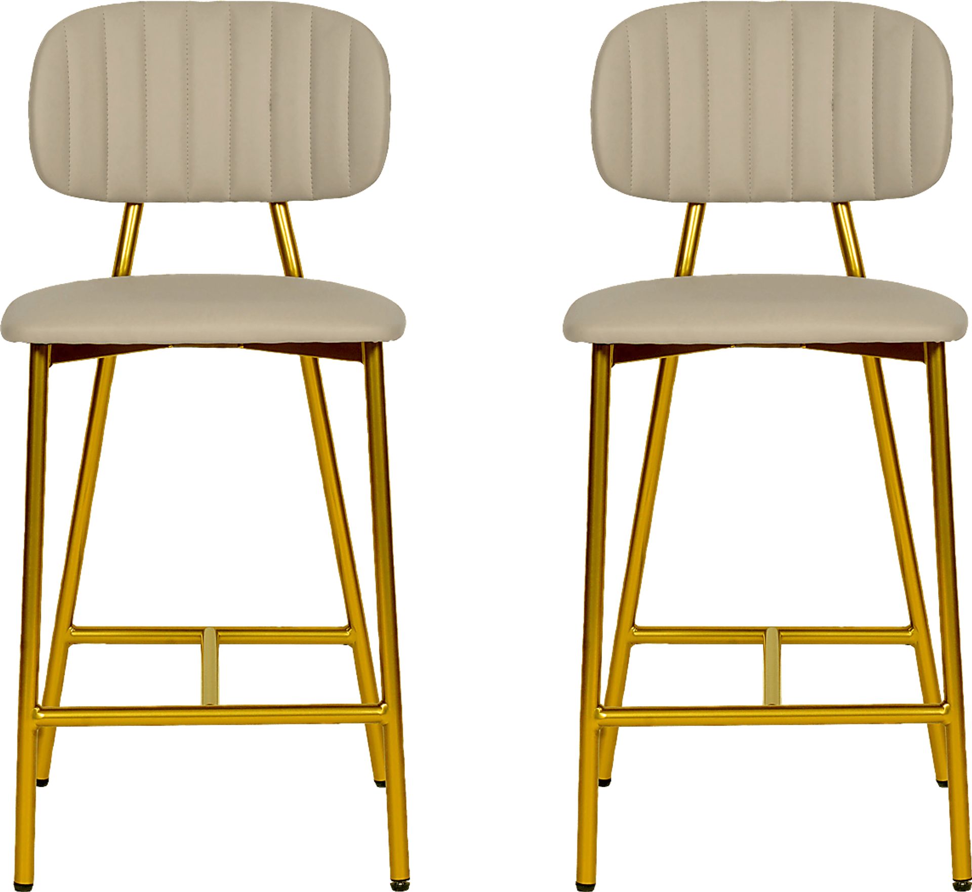 Ana Lee Beige Counter Stool, Set of 2 - Image 1