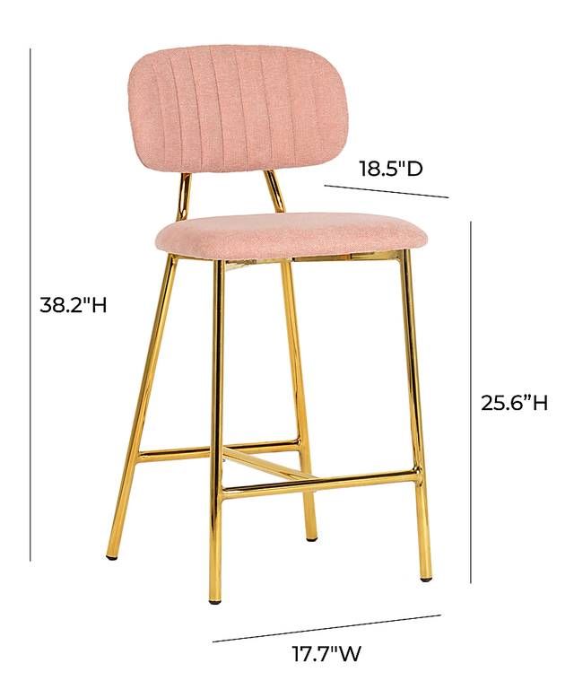 Ana Lee Blush Counter Stool, Set of 2 - Thumbnail - Image 8