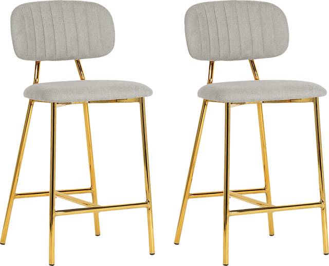 Ana Lee Gray Counter Stool, Set of 2 - Thumbnail - Image 1