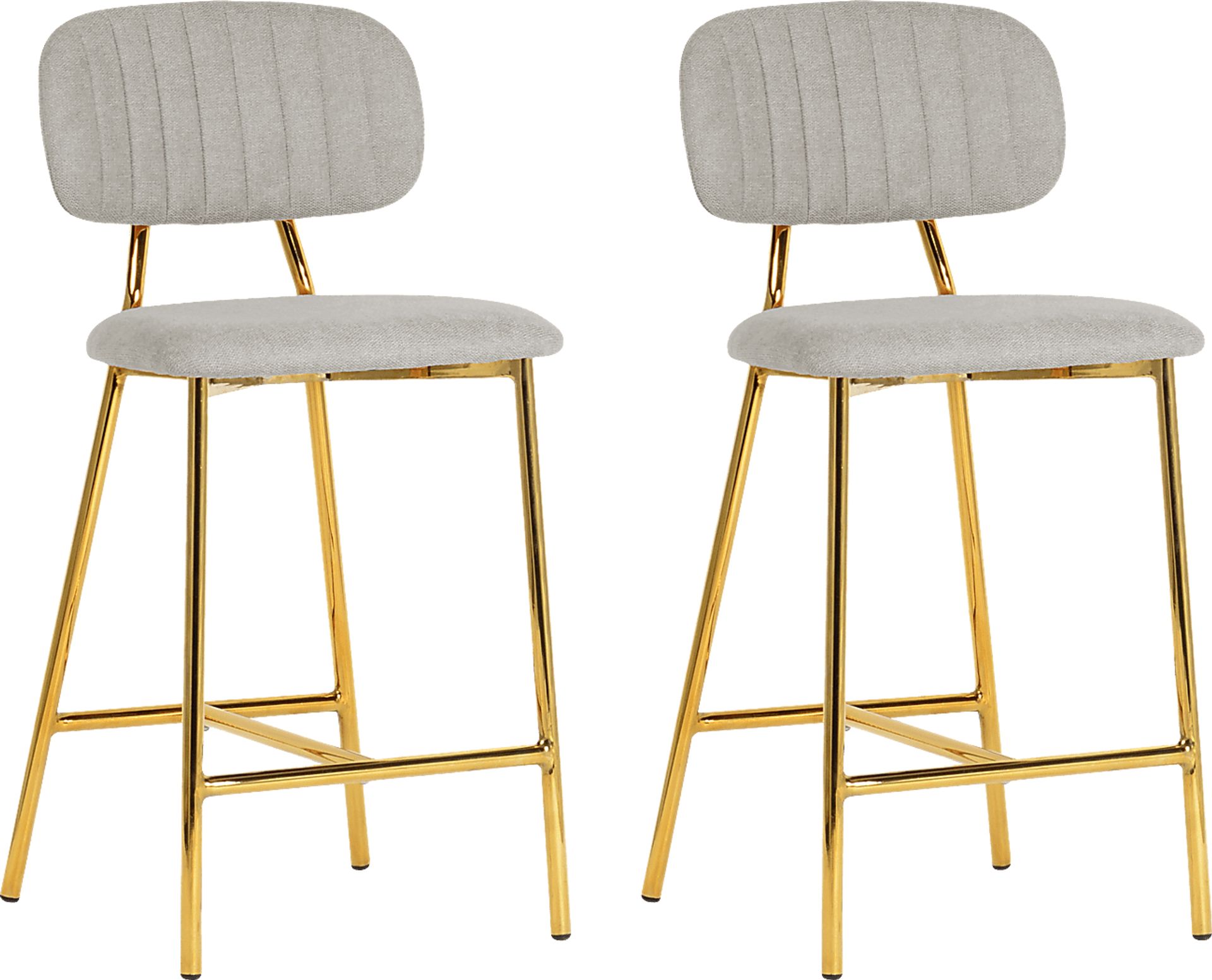 Ana Lee Gray Counter Stool, Set of 2 - Image 1