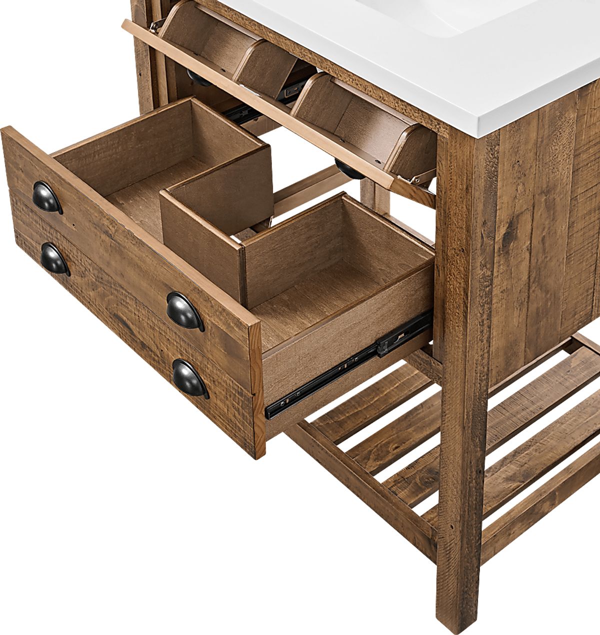 Anaar Brown Dark Wood Bathroom Vanity | Rooms to Go