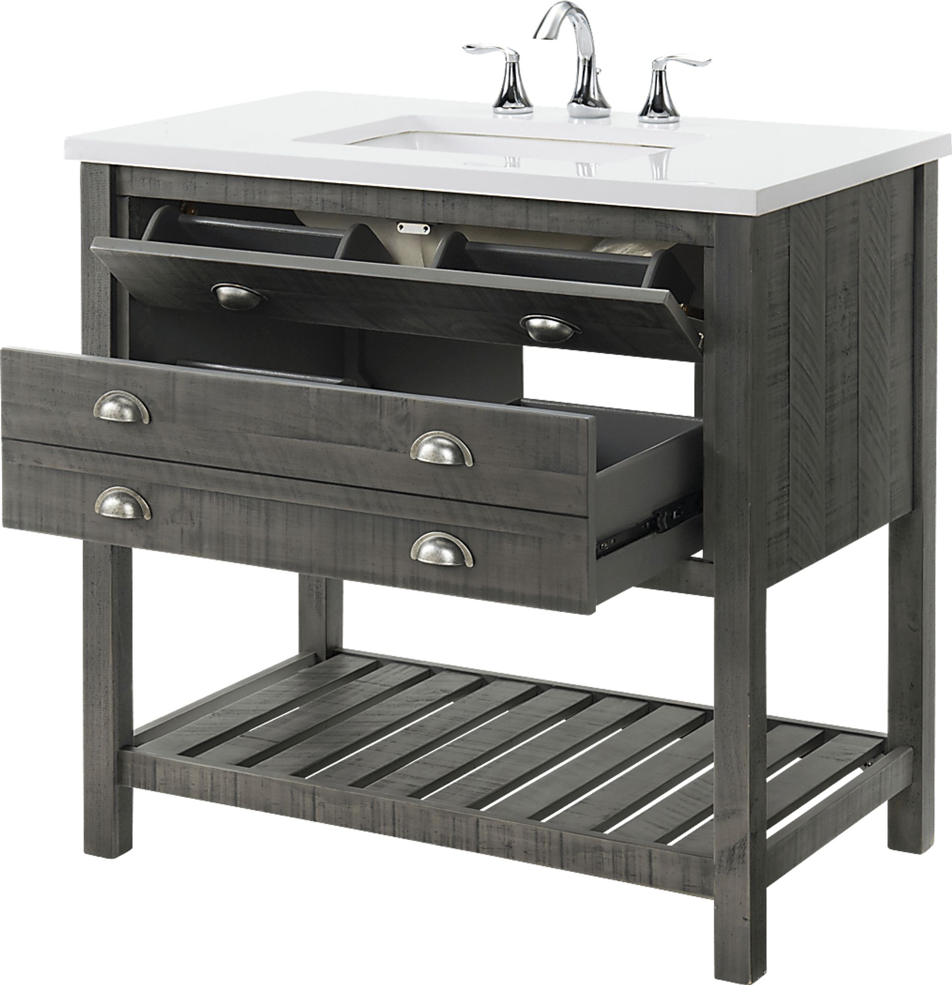 Anaar Gray Bathroom Vanity - Image 7