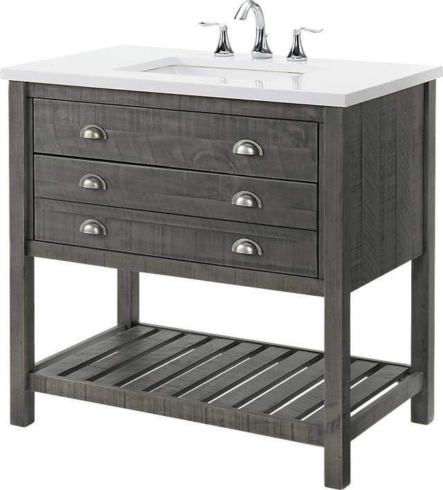 Anaar Gray Bathroom Vanity - Thumbnail - Image 1