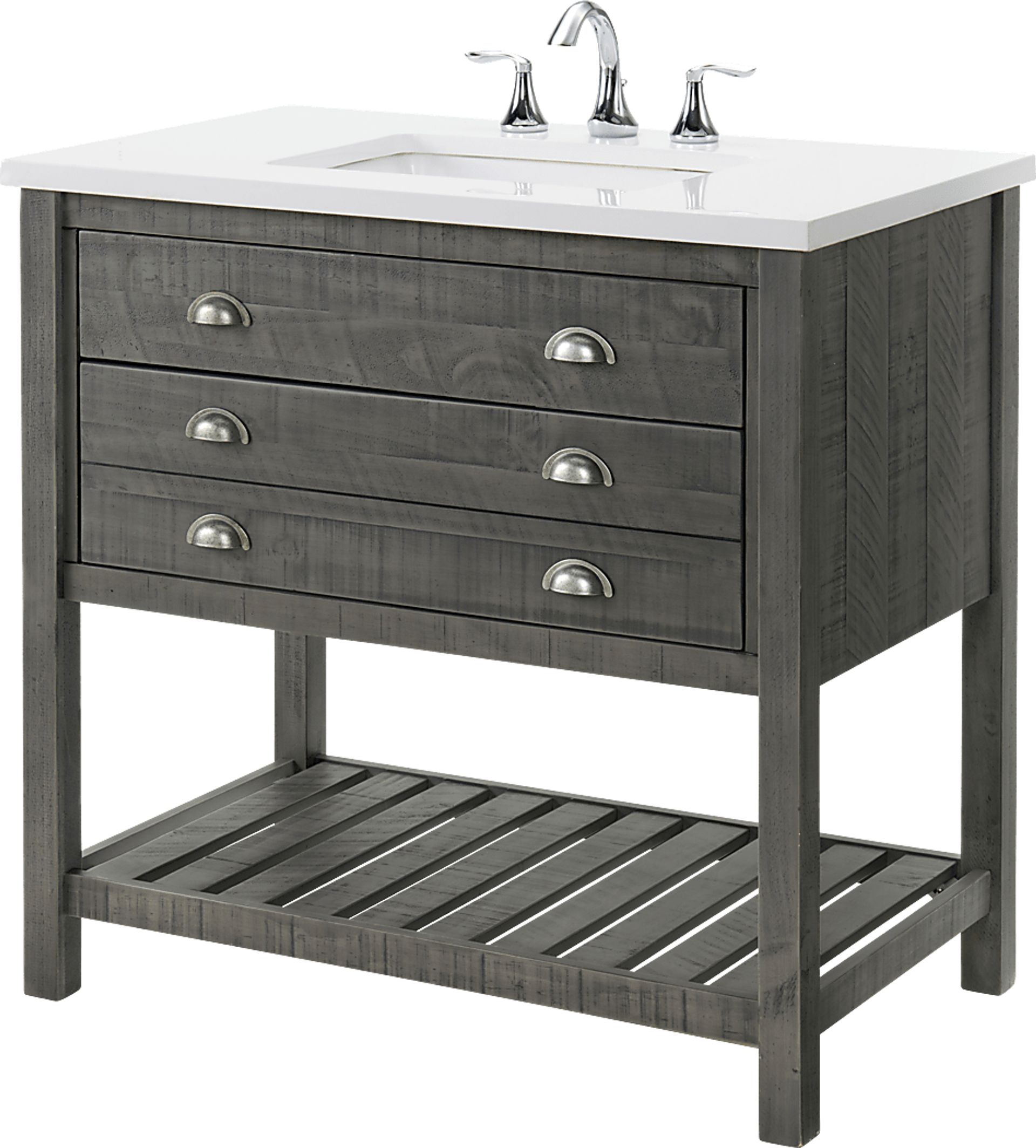 Anaar Gray Bathroom Vanity - Image 1
