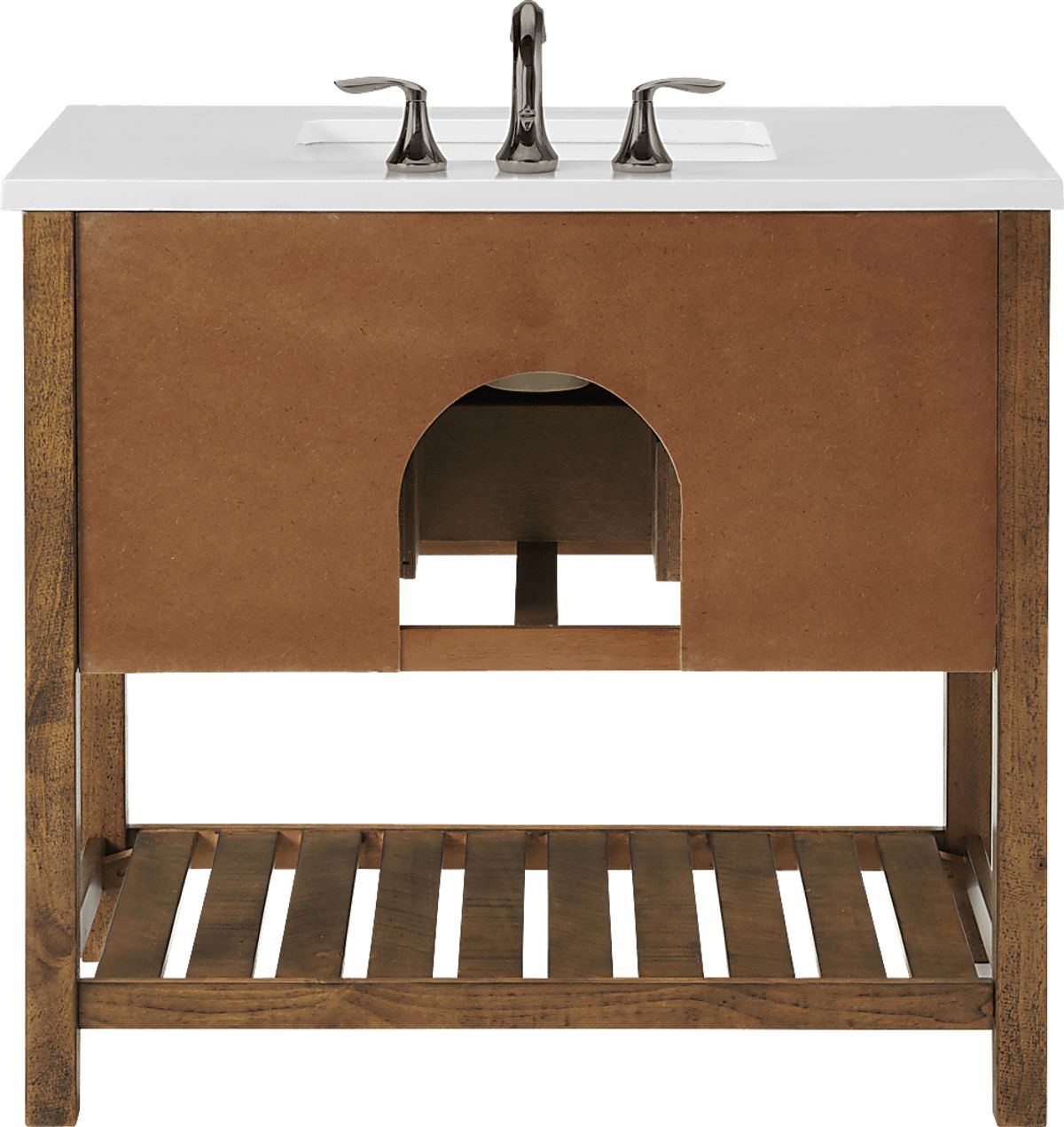 Anaar Brown Dark Wood Bathroom Vanity | Rooms to Go