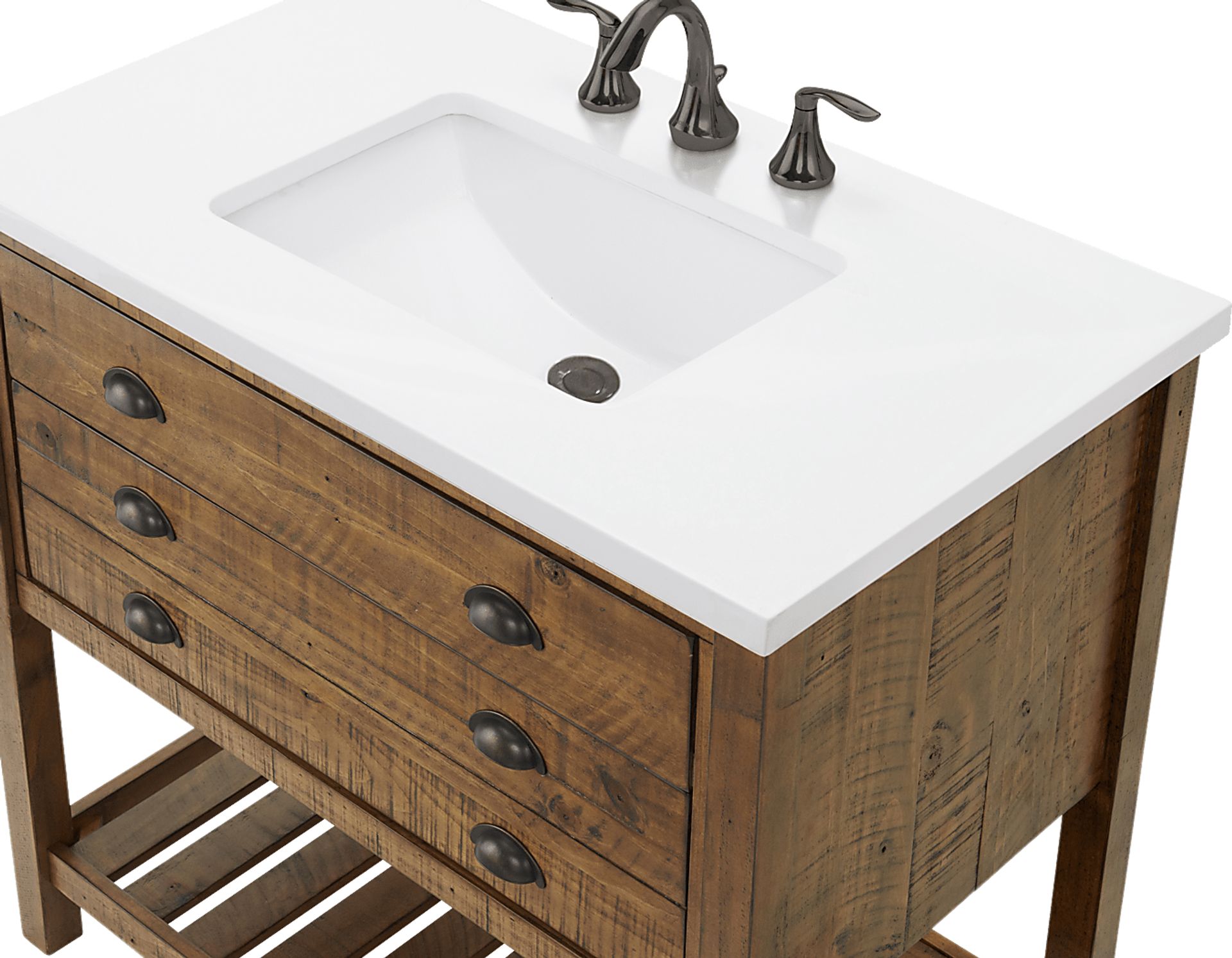 Anaar Natural Brown Bathroom Vanity - Image 8