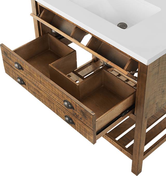 Anaar Natural Brown Bathroom Vanity - Thumbnail - Image 9