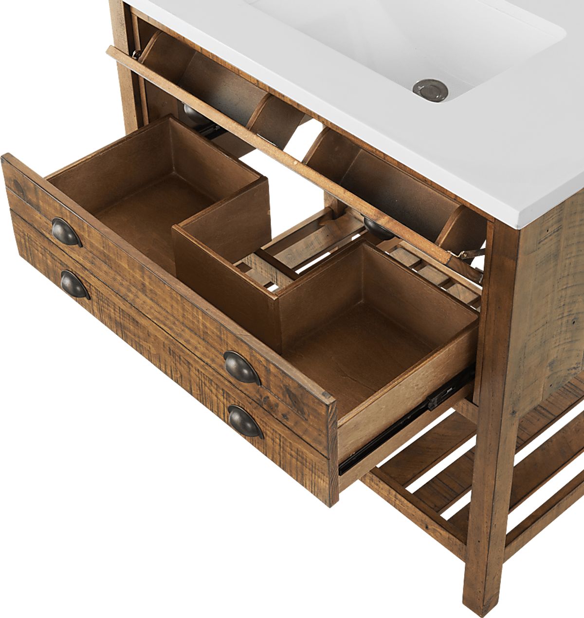 Anaar Brown Dark Wood Bathroom Vanity | Rooms to Go