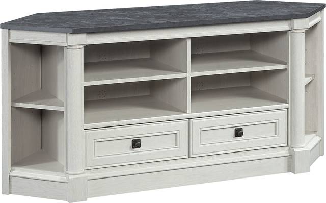 Anacaho Light Gray 61.5 in. Corner Console - Thumbnail - Image 1