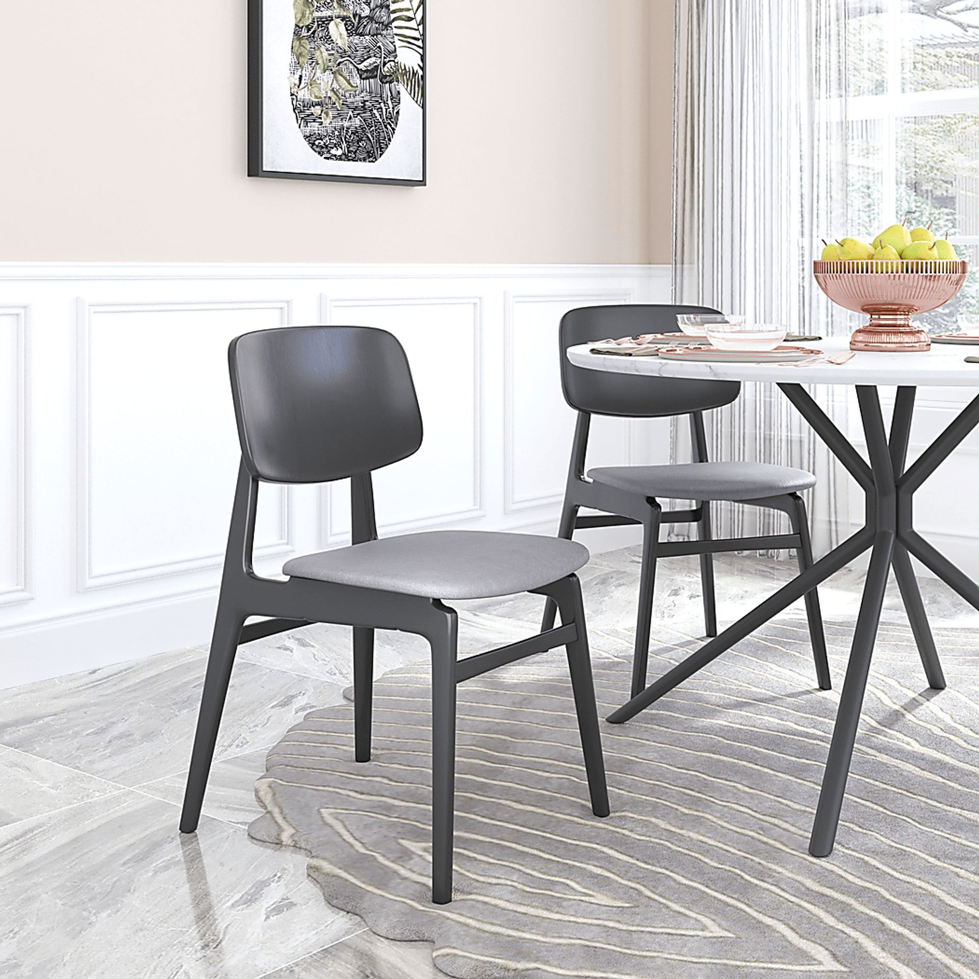 Anacosta Black Dining Chair, Set of 2 - Image 2