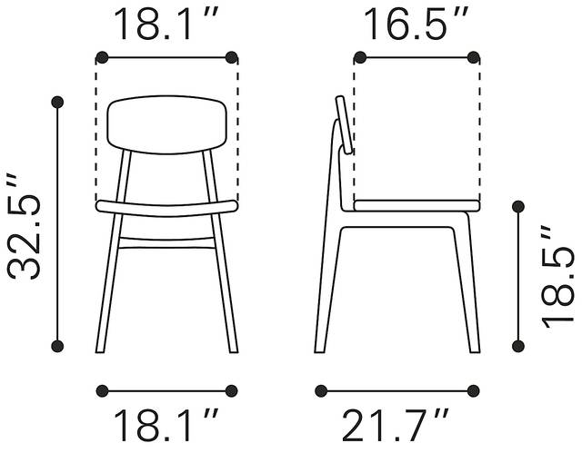 Anacosta Black Dining Chair, Set of 2 - Thumbnail - Image 10