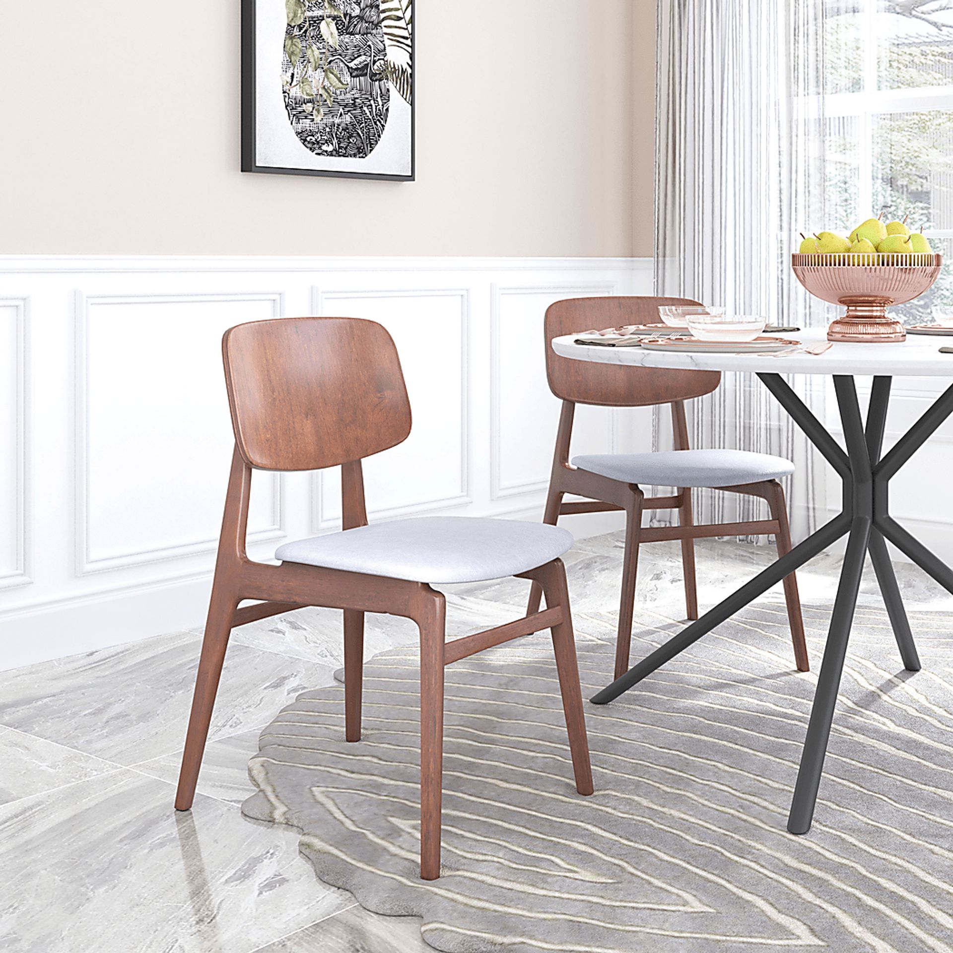 Anacosta Walnut Dining Chair, Set of 2 - Image 2