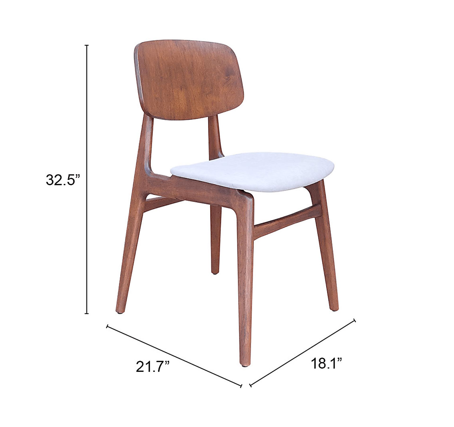 Anacosta Walnut Dining Chair, Set of 2 - Image 9