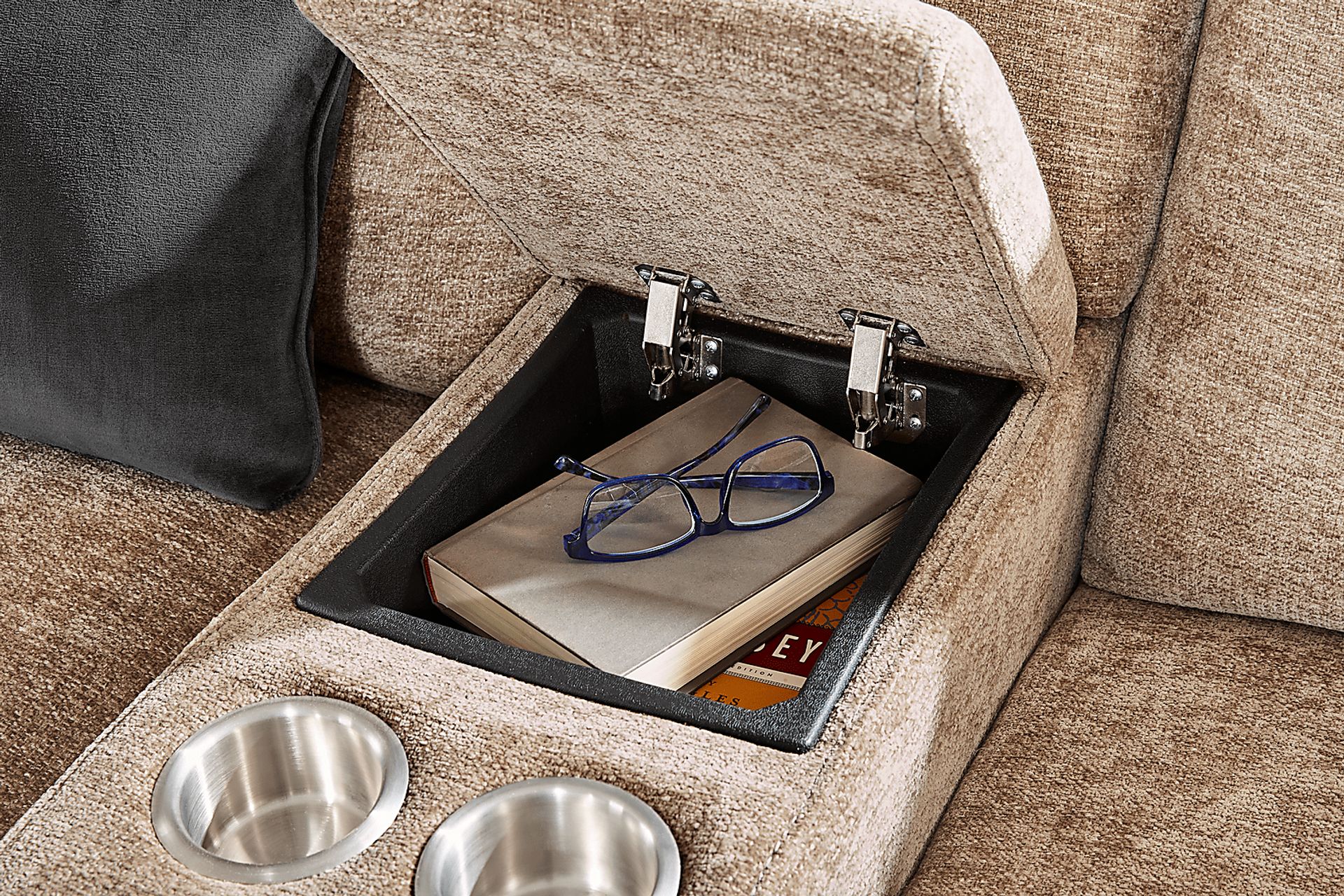 Anaheim Latte 6 Pc Dual Power Reclining Sectional - Image 8