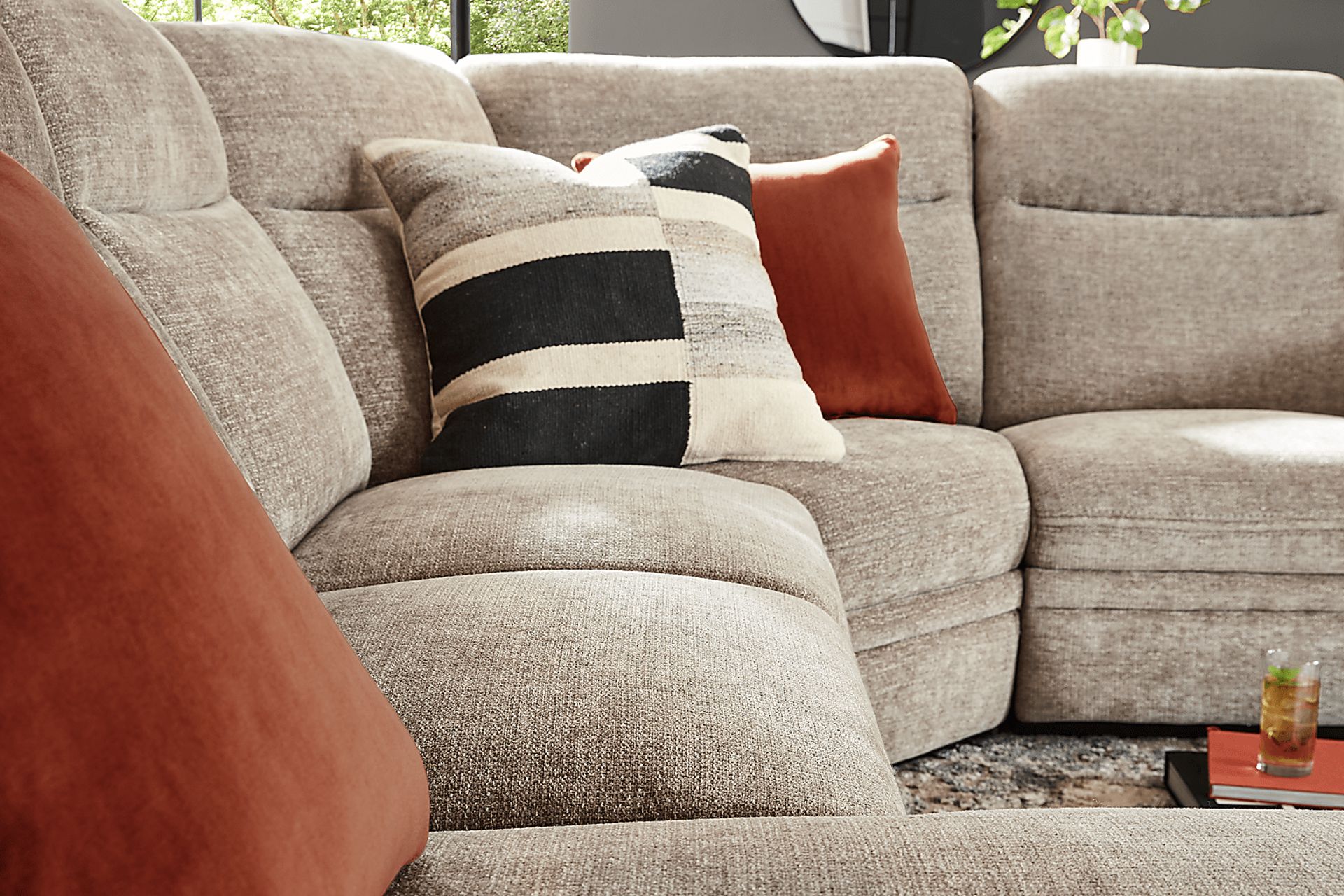 Anaheim Latte 6 Pc Dual Power Reclining Sectional - Image 5