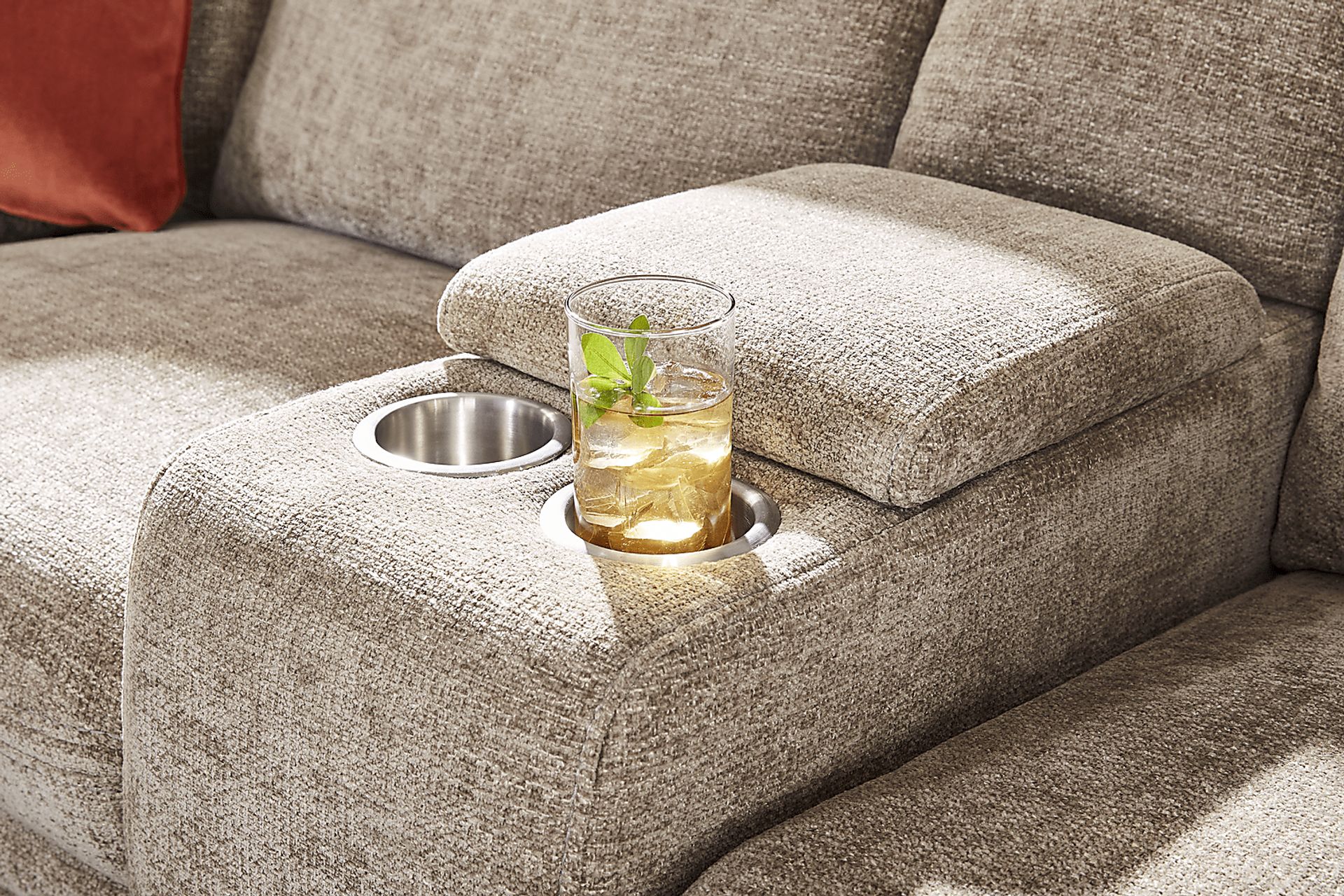 Anaheim Latte 6 Pc Dual Power Reclining Sectional - Image 7