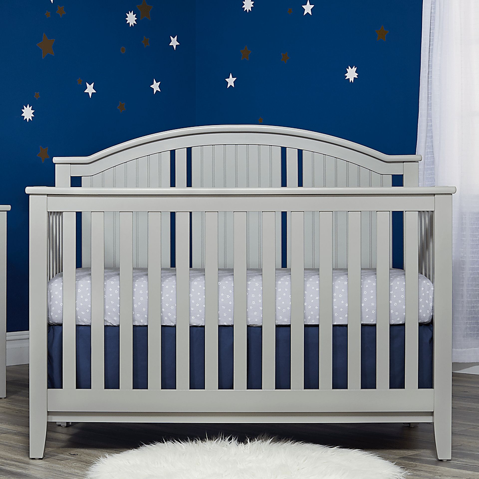 Anaheim Park Gray Convertible Crib with Toddler Rail - Image 2