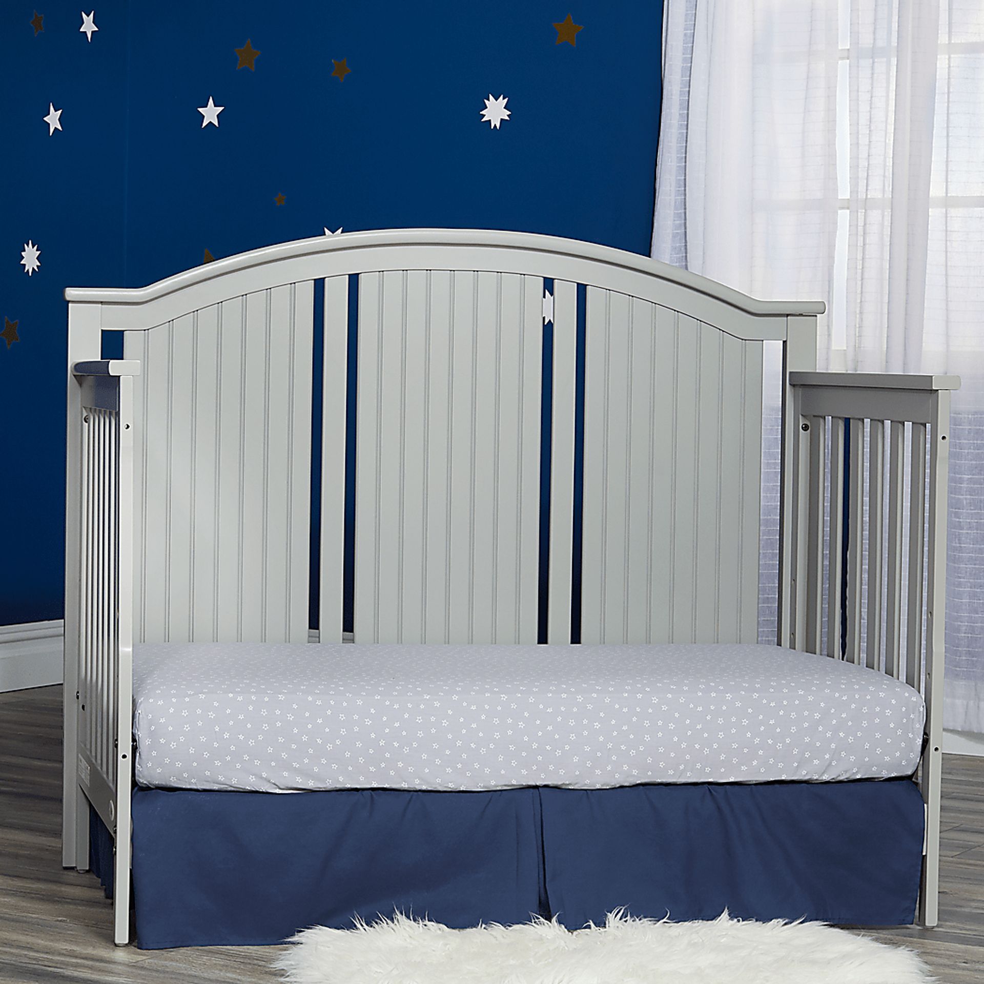 Anaheim Park Gray Convertible Crib with Toddler Rail - Image 3