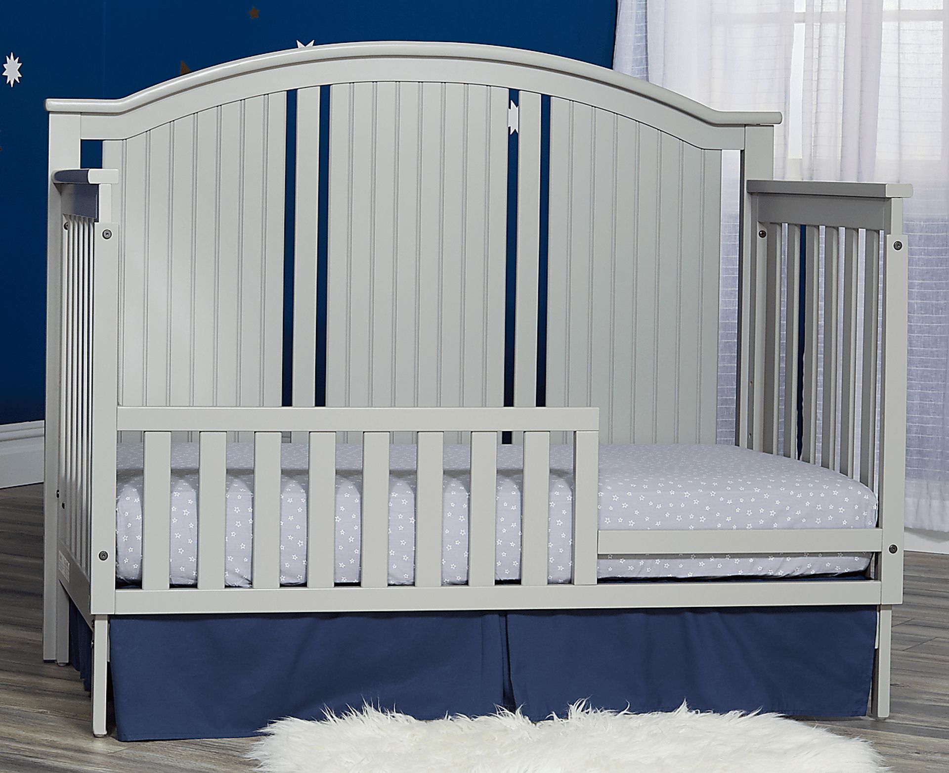 Anaheim Park Gray Convertible Crib with Toddler Rail - Image 6