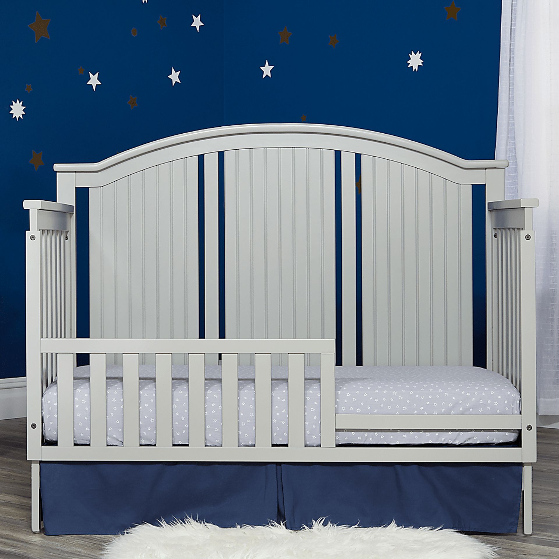 Anaheim Park Gray Convertible Crib with Toddler Rail - Image 7