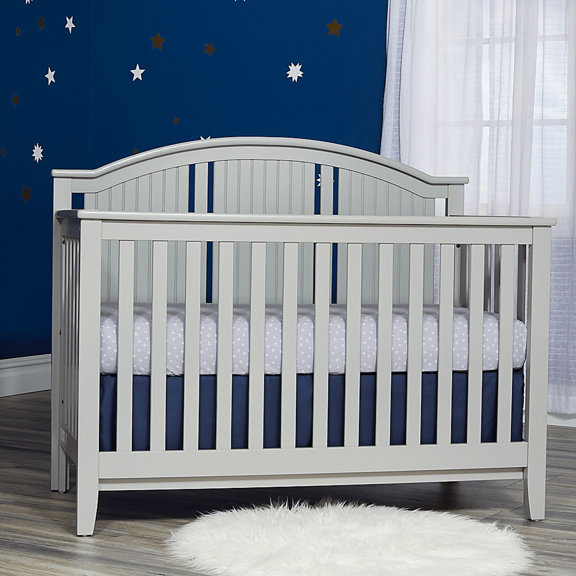 Anaheim Park Gray Convertible Crib with Toddler Rail - Image 8
