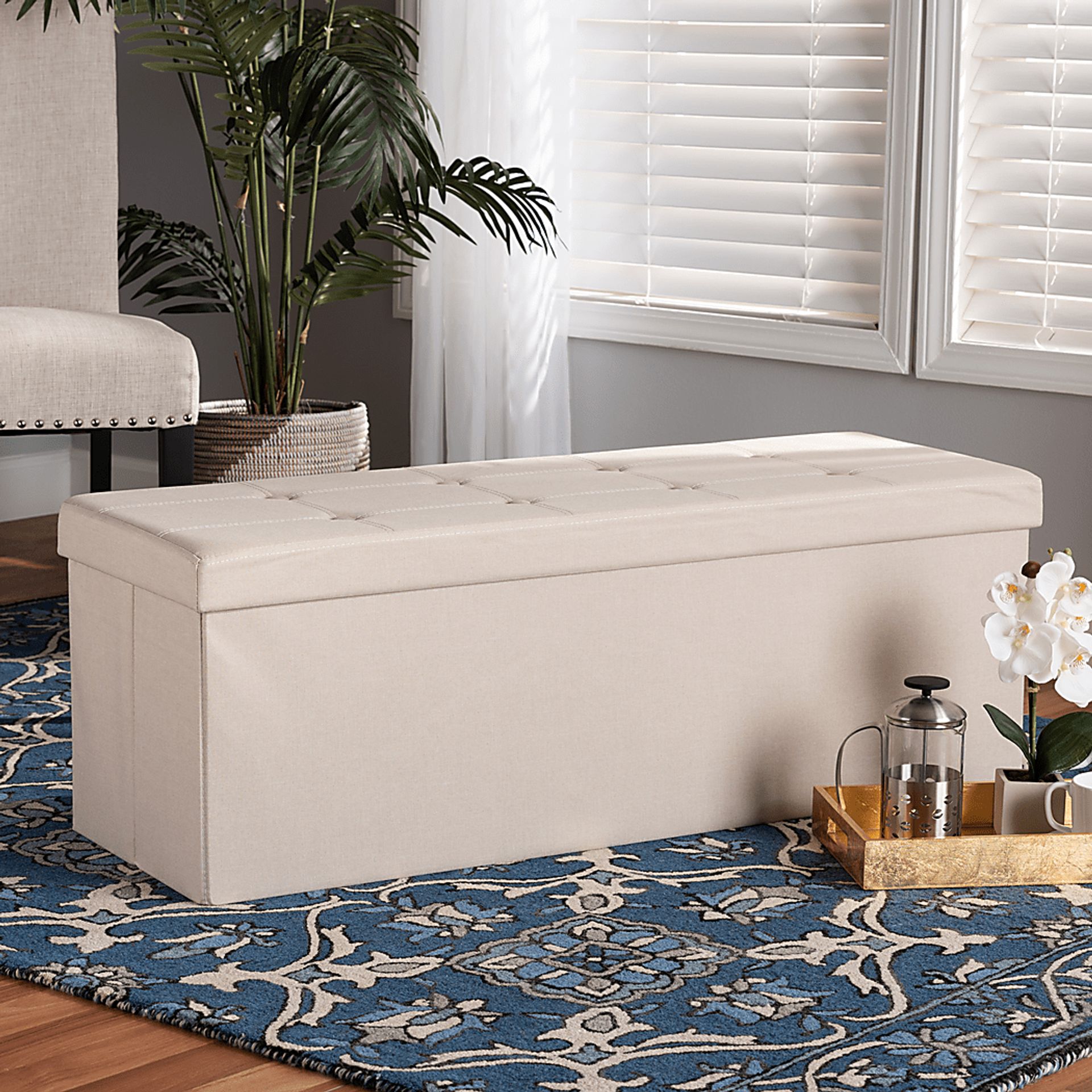 Anahita Beige Ottoman - Image 6