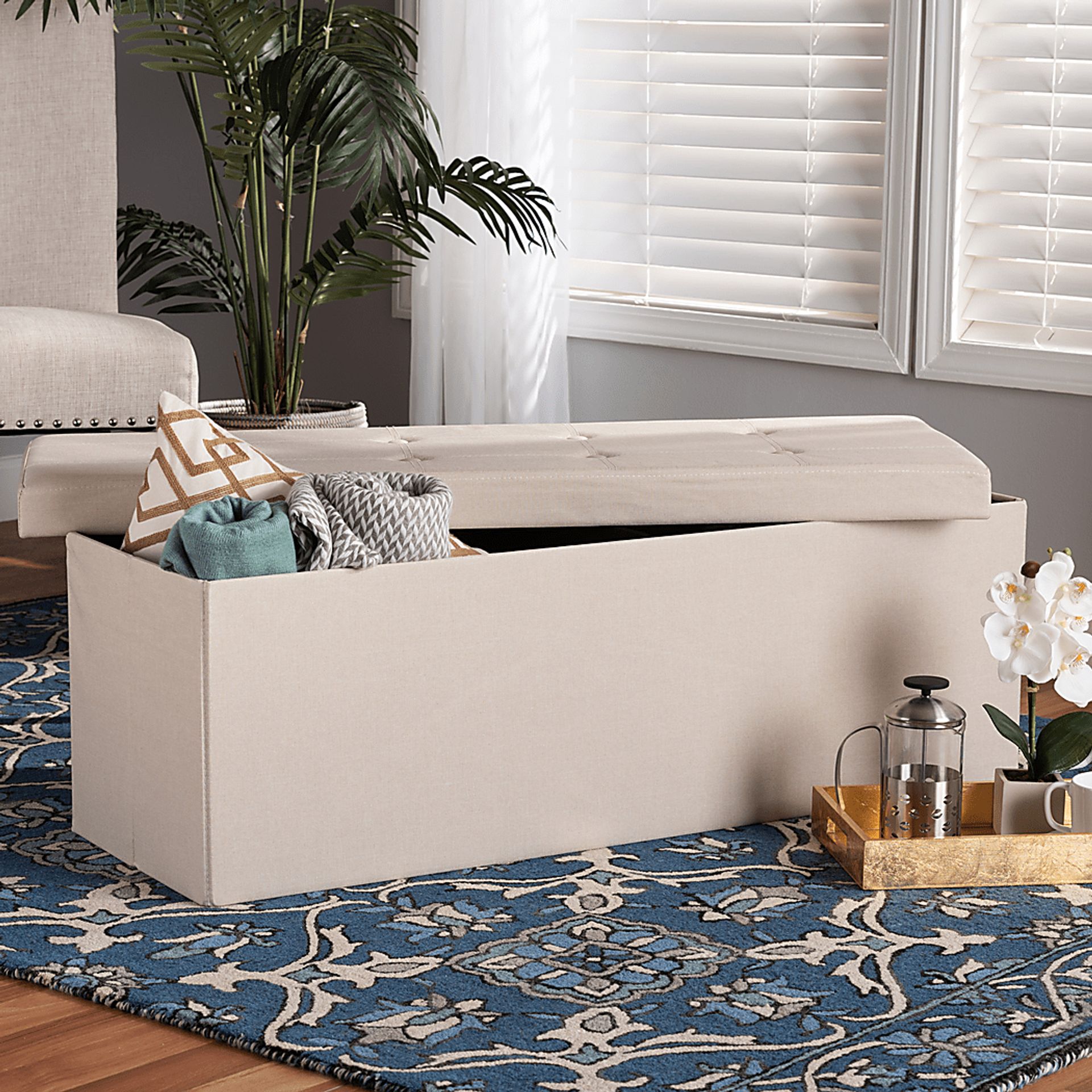 Anahita Beige Ottoman - Image 7