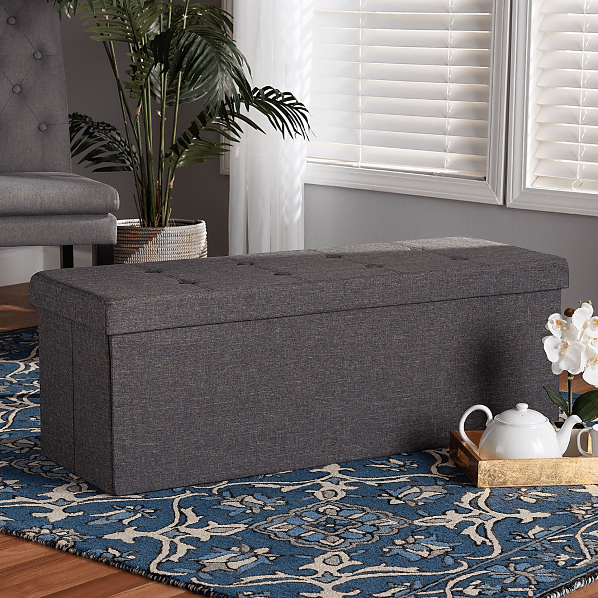 Anahita Dark Gray Ottoman - Image 6