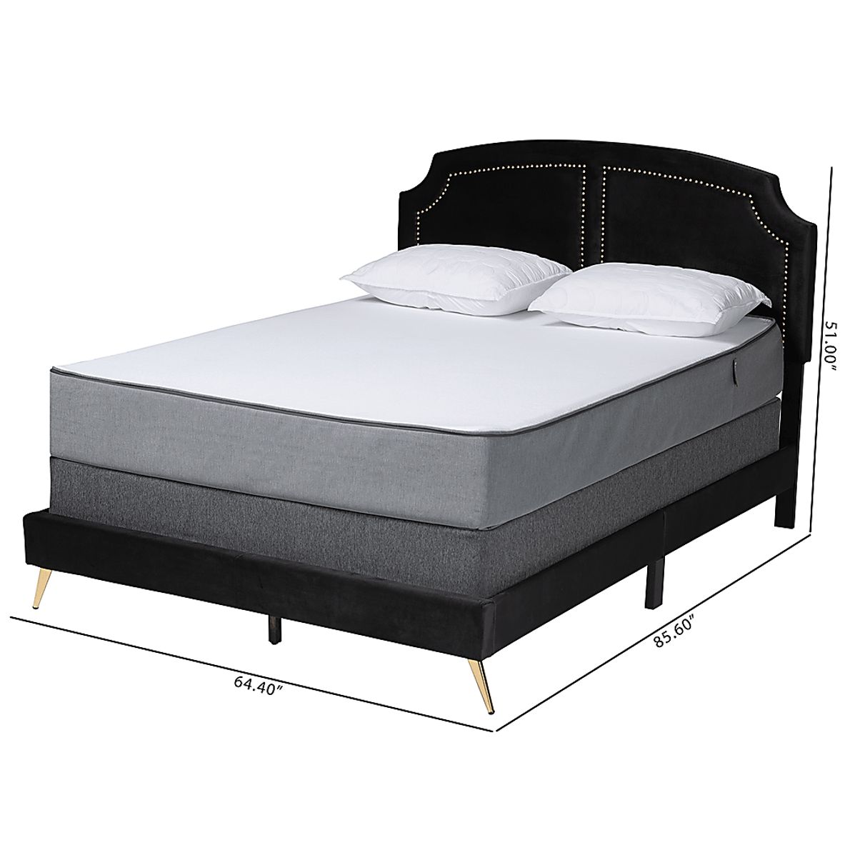 Anahma Black Queen Bed