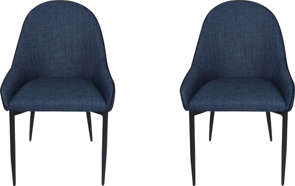 Anaise Dark Blue Dining Chair, Set of 2