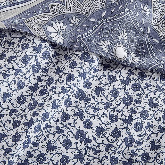 Analeah Blue 7 Pc King Duvet Cover Set - Thumbnail - Image 11