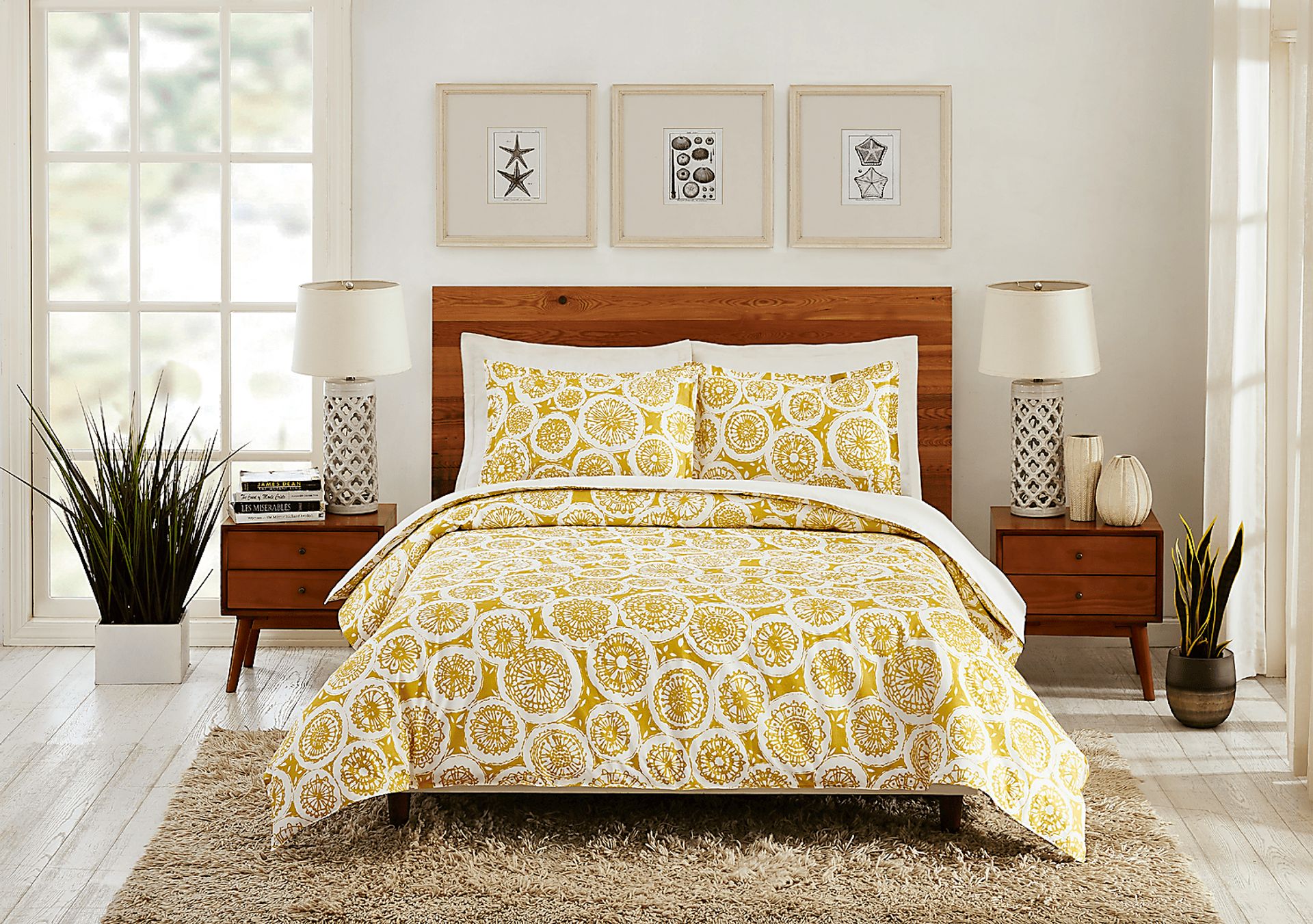Anandale Yellow 3 Pc King Duvet Set - Image 1