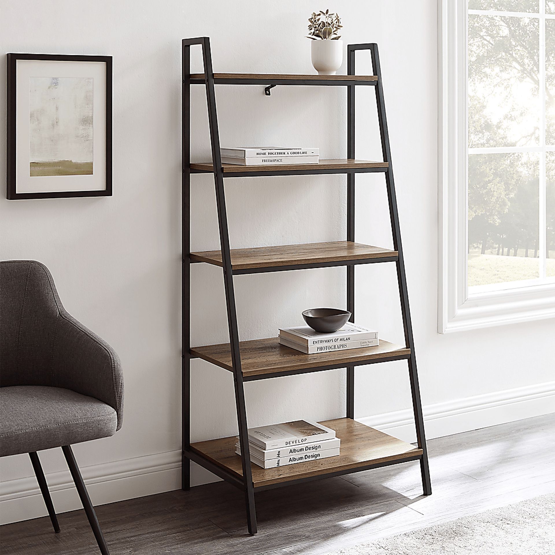 Anarose Brown Bookcase - Image 4
