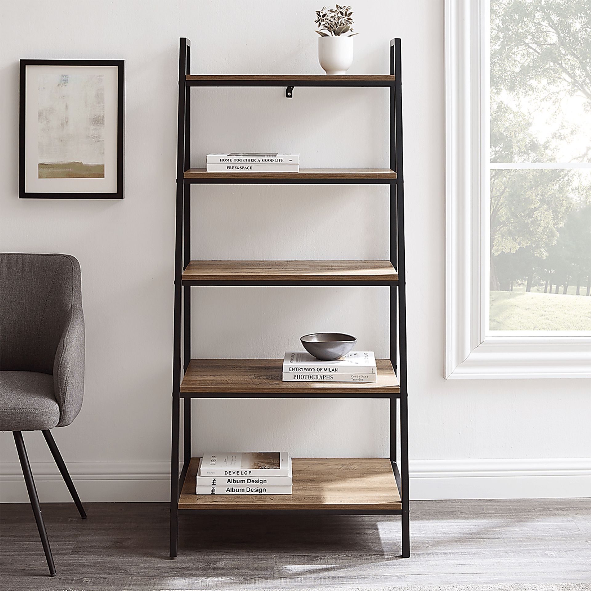 Anarose Brown Bookcase - Image 5