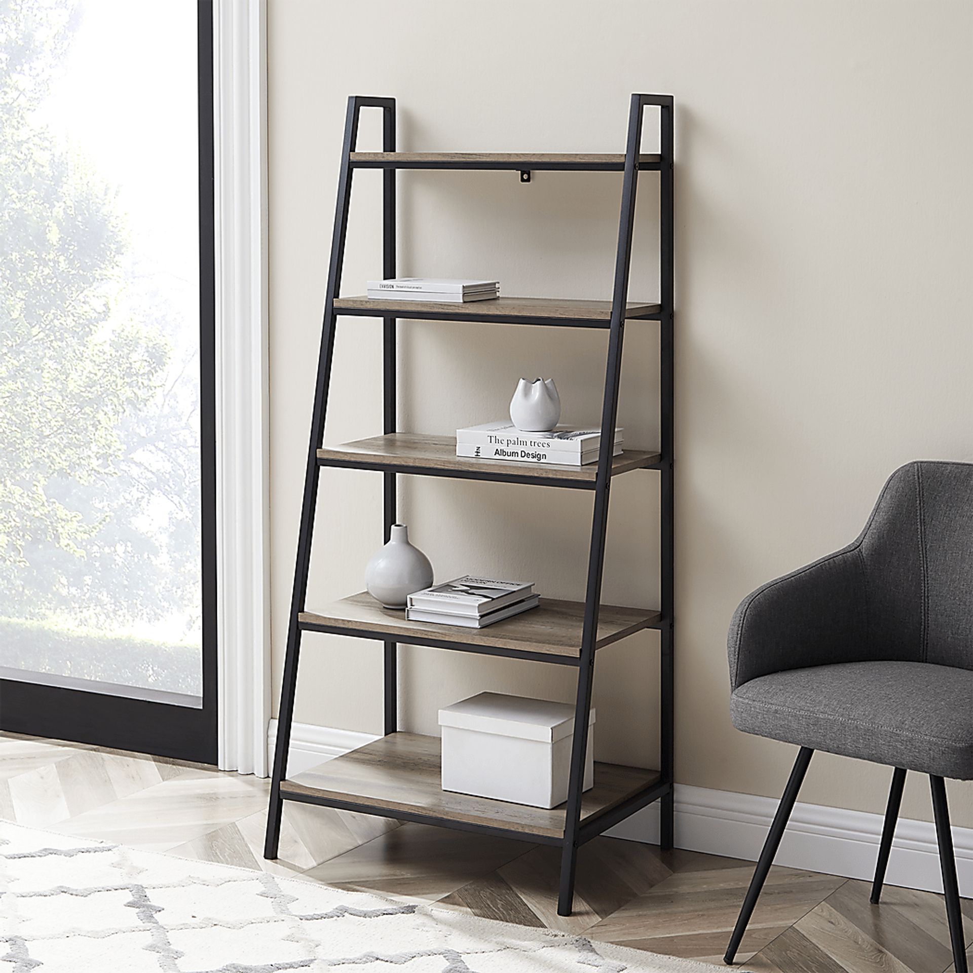 Anarose Gray Bookcase - Image 5