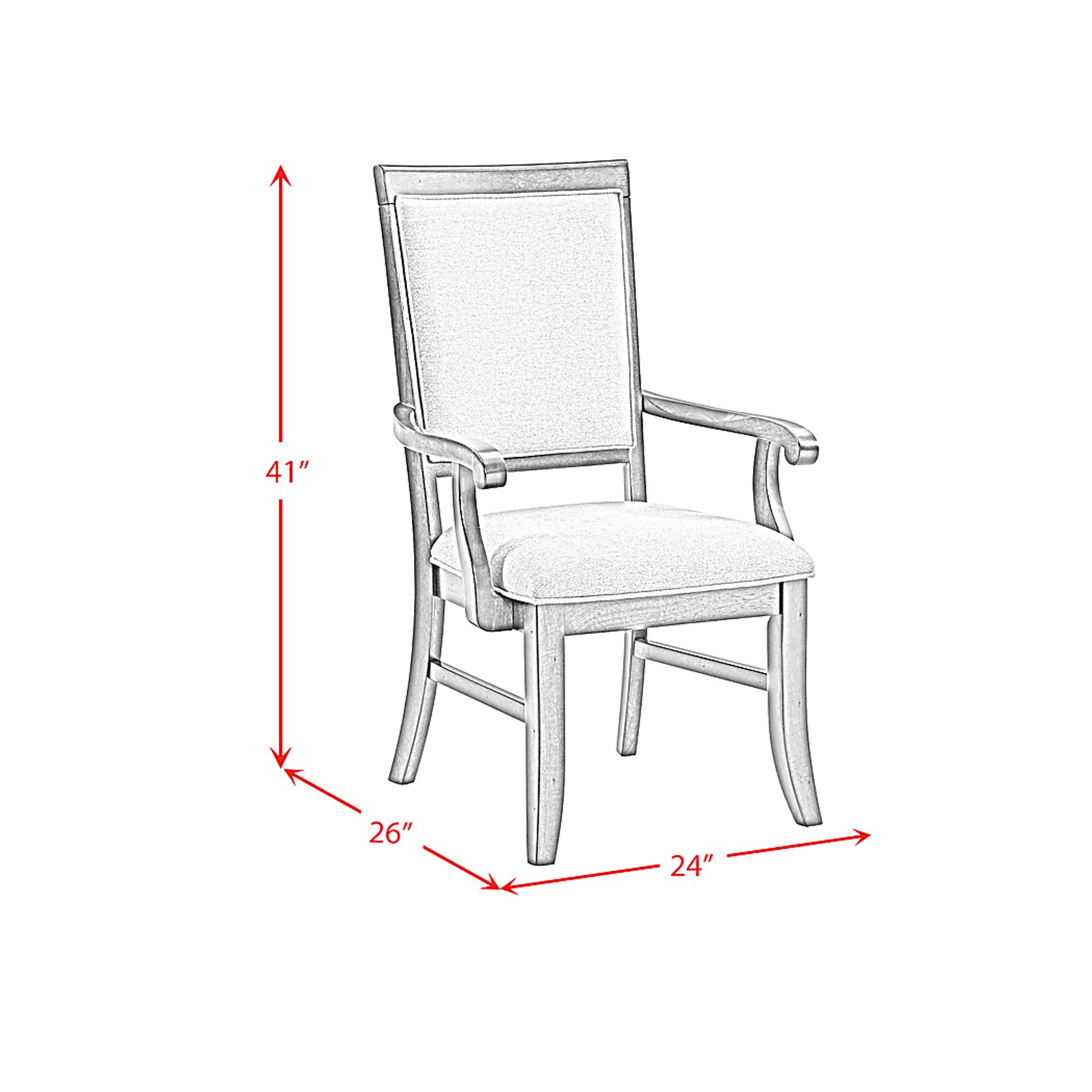 Anastas Brown Arm Chair - Image 2