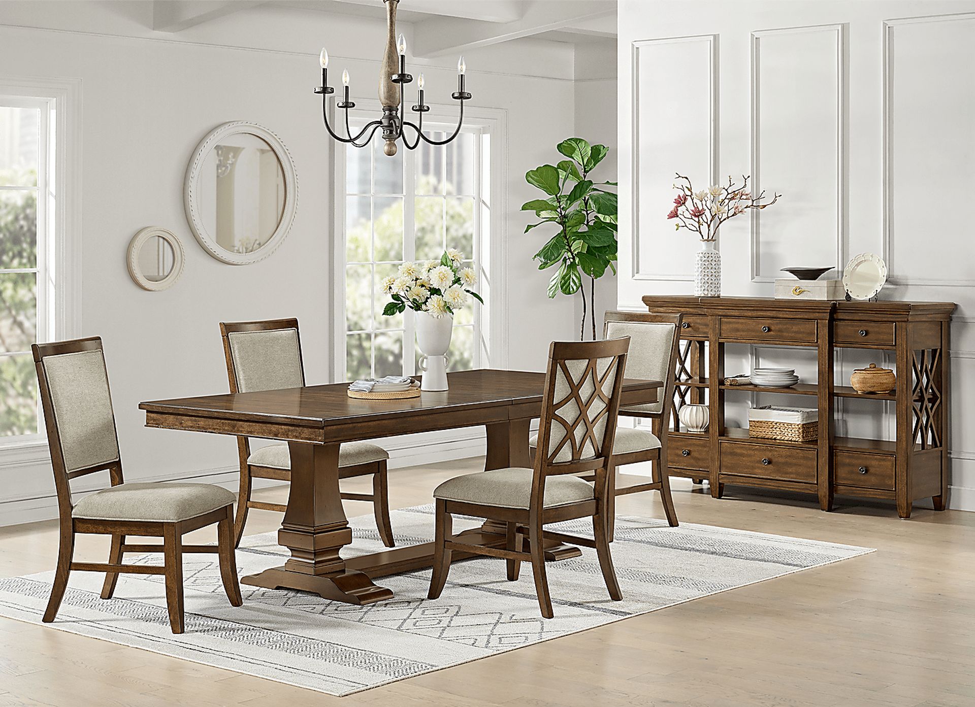 Anastas Brown Side Chair, Set of 2 - Image 2