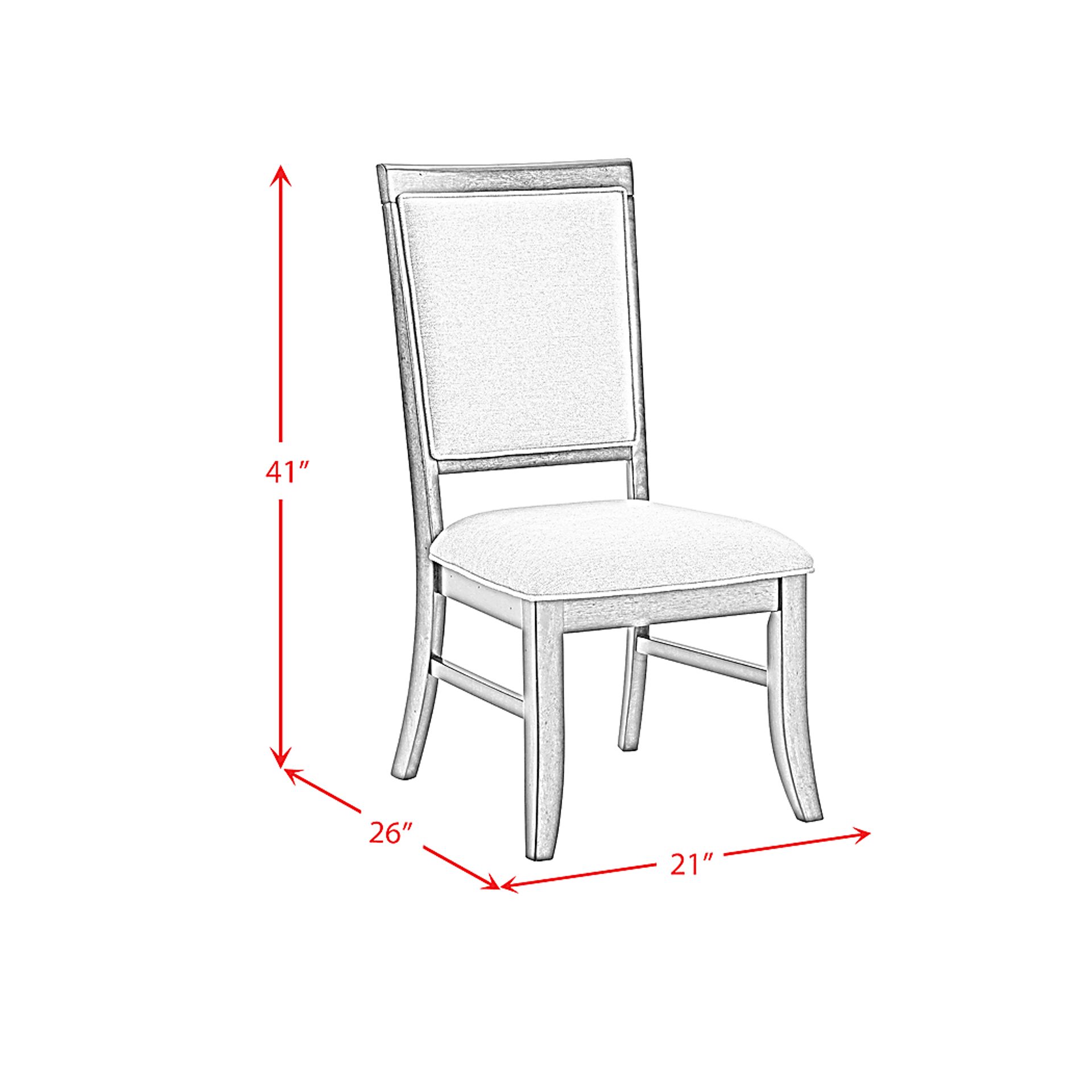 Anastas Brown Side Chair, Set of 2 - Image 4