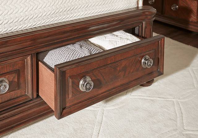 Anastasia Brown 5 Pc Queen Panel Bedroom with Storage - Thumbnail - Image 3