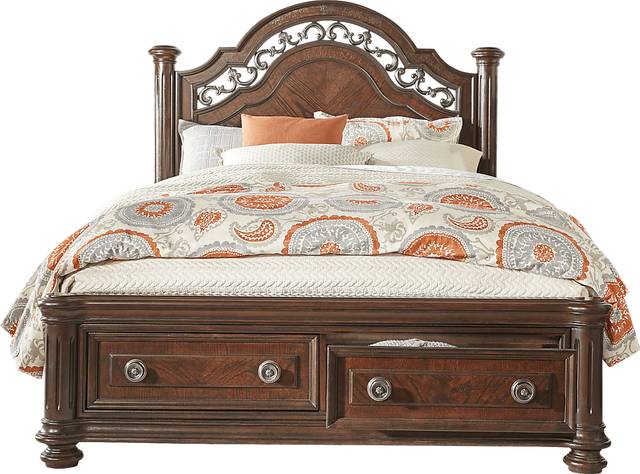 Anastasia Brown 5 Pc Queen Panel Bedroom with Storage - Thumbnail - Image 2