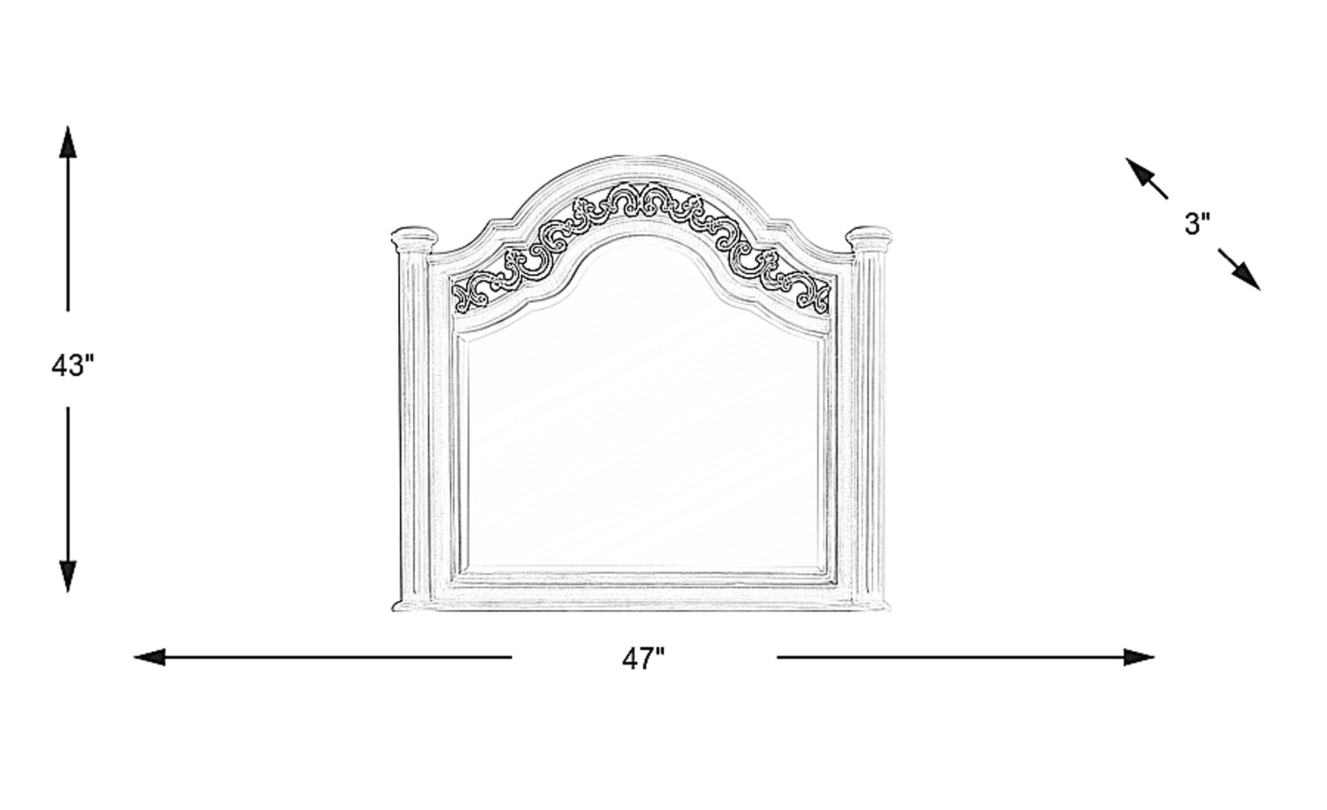 Dimension Image. Please refer to the Dimension Tab on this page for dimension details.